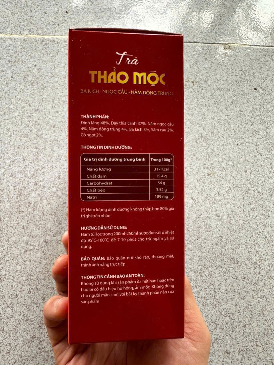 Nhãn thành phần sản phẩm